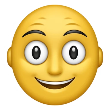 Crea un'emoji di EMON, robottino simpatico, stile cartoon piatto, colori nero, bianco e giallo, espressione felice con sorriso grande, occhi luminosi. PNG trasparente, 128x128 px, chiaro e leggibile.
 sticker