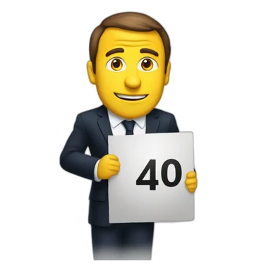 Macron Holding a sign that says 49-3 sticker