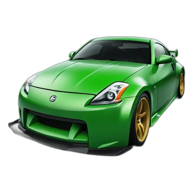 350z green drift and Dodge sticker