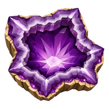 amethyst geode Burgundy sticker