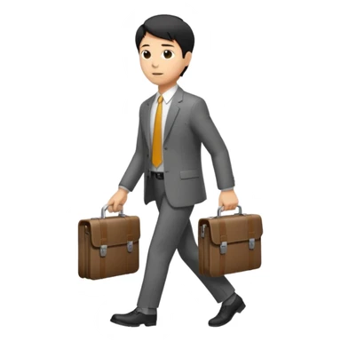 side profile of man walking with wrench in one hand and briefcase in the other sticker