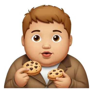 Fat boy with cookies sticker