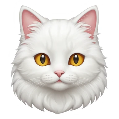 White cat emoji Google noto color sticker