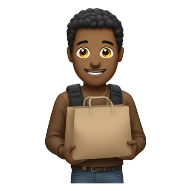 A guy with a verizon bag sticker