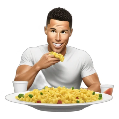 Ronaldo eating an  sticker