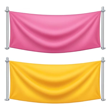 Pink, yellow, and white horizontal banner sticker