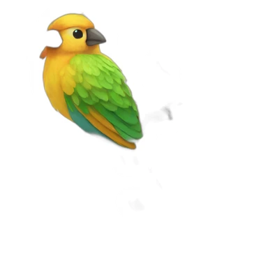 Seven-colored bird sticker