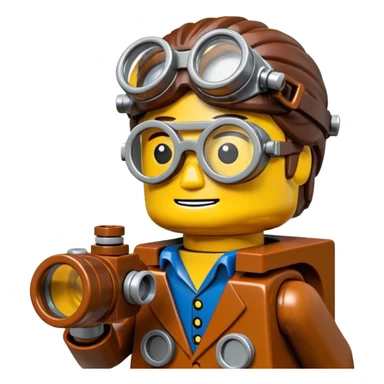 Steampunk Inventor lego toy sticker
