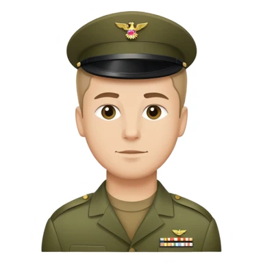Military man whitout hat sticker