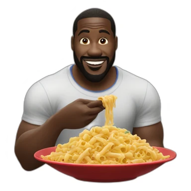 shaquile o’ neal eating mario star pasta powerup sticker