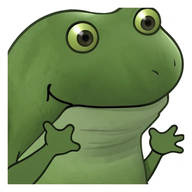 tongue out with hands to the side sticker