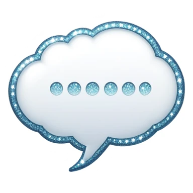 magical white speech bubble with sparkles and poof effect sticker