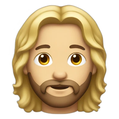 jesus avec cheveux court et blond sticker