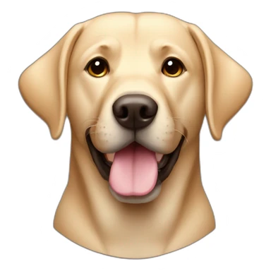 friendly labrador dog face sticker