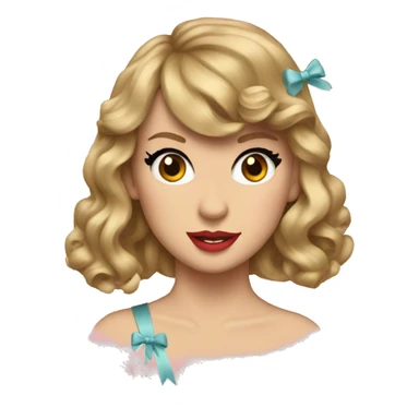 Taylor swift with a bow sticker