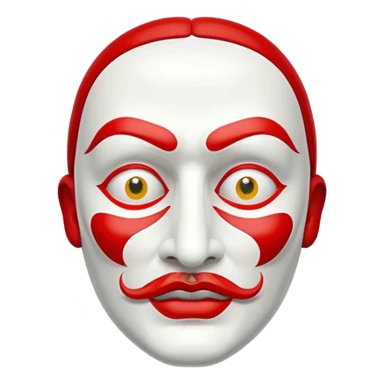 Money Heist, Dali mask, realistic sticker