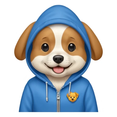 dog wearing hoodie sticker