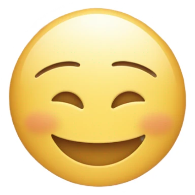 Blushing smiley with beige hearts  sticker