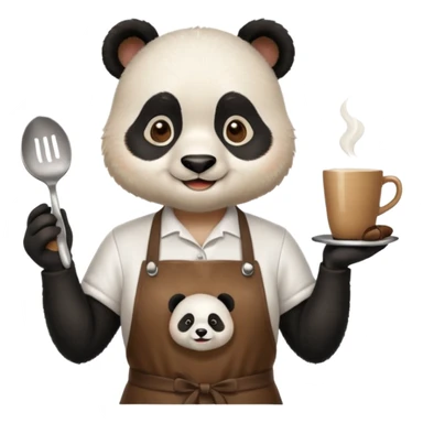 barista panda sticker