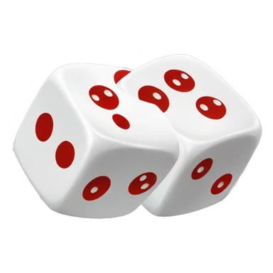  White dice and red dice  sticker