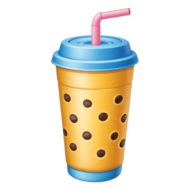 Minimal icon of a snack and drink cup with a subtle accent in #FF3D00, clean and modern cafeteria mood sticker