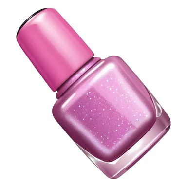Pink glitter nail polish sticker
