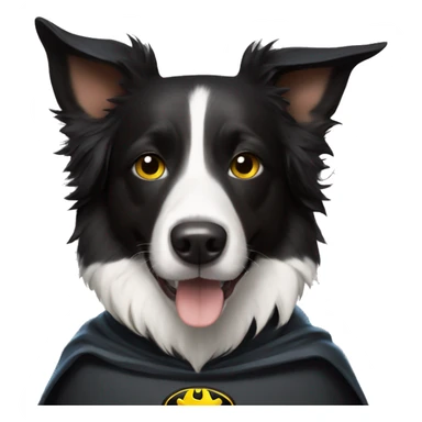 Border Collie with batman costume sticker