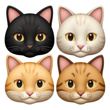 Due gatti, uno bianco e uno nero  sticker