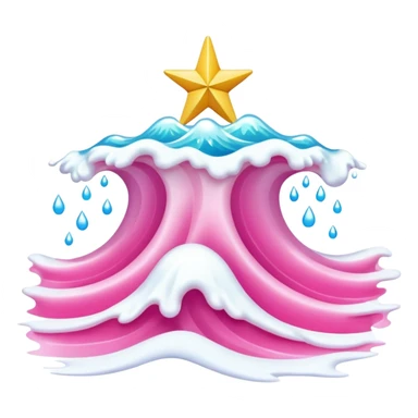 Beach waves with star in the middle (pink sea) sticker