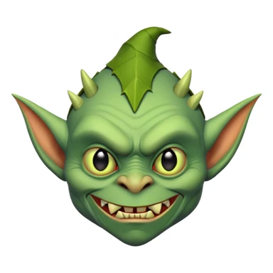 Mischievous, evil goblin creepy sticker