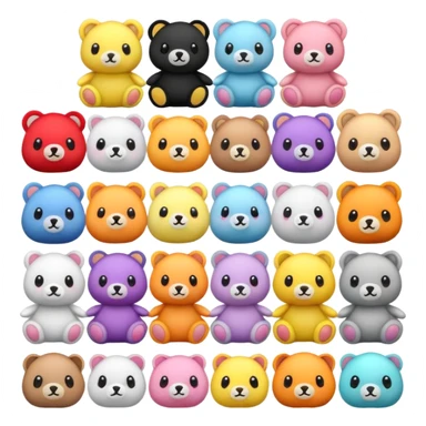 Beautiful plush toys sticker