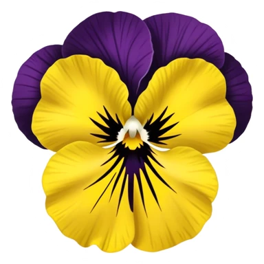 Black and yellow pansy sticker