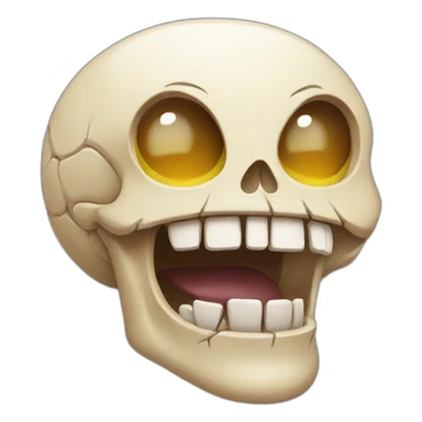 skull emoji but also laughing and crying sticker