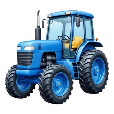 blue tractor emoji sticker
