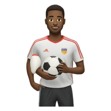 Moi et un ballon de foot sticker