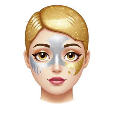 Lets Go in  glitter sticker