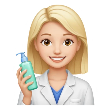 an emoji of a girl doing skincare sticker
