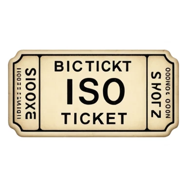 ivory ticket sticker