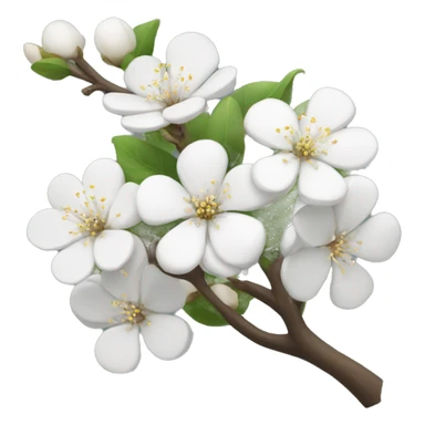 White blossom tree  sticker