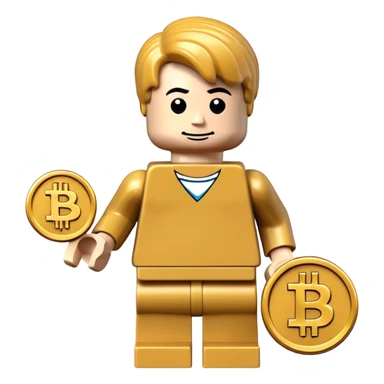 lego homme bitcoin sticker