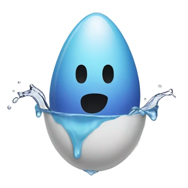 eggplat with water comming out of it sticker