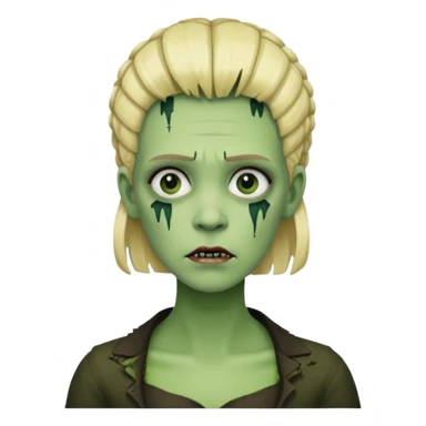 blonde woman frankenstein sticker