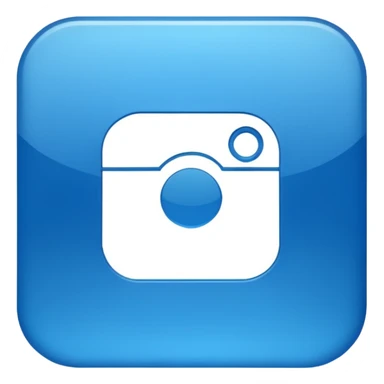 Instagram blue thick meta  symbol sticker