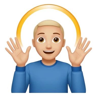 mám radost vyjádřeno rukama českým jazykem pro neslyšící sticker