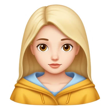 A girl with a cover sticker