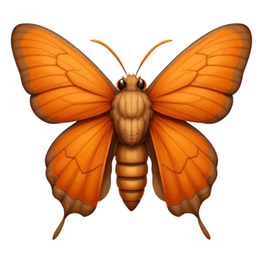 a moth head (just the Head) with orange antennas, slightly brown head sticker