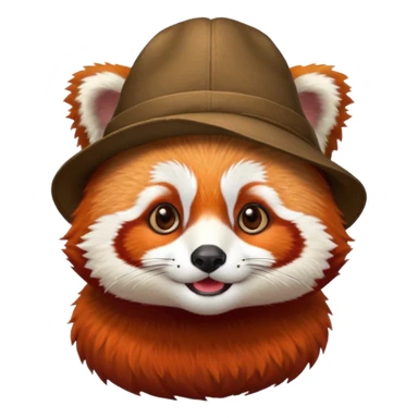 Red panda wearing hat sticker