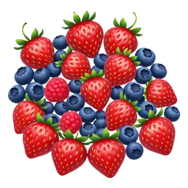 strawberries, blueberries, raspberries fun sticker