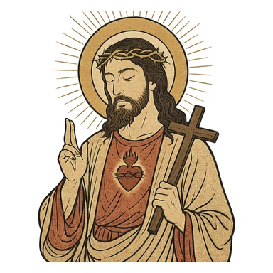 ukiyo-e style Jesus sticker