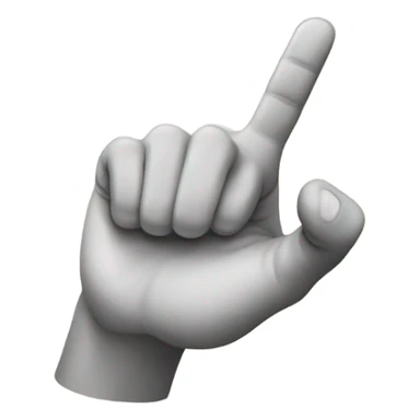 A hand pointing at someone emoji. sticker